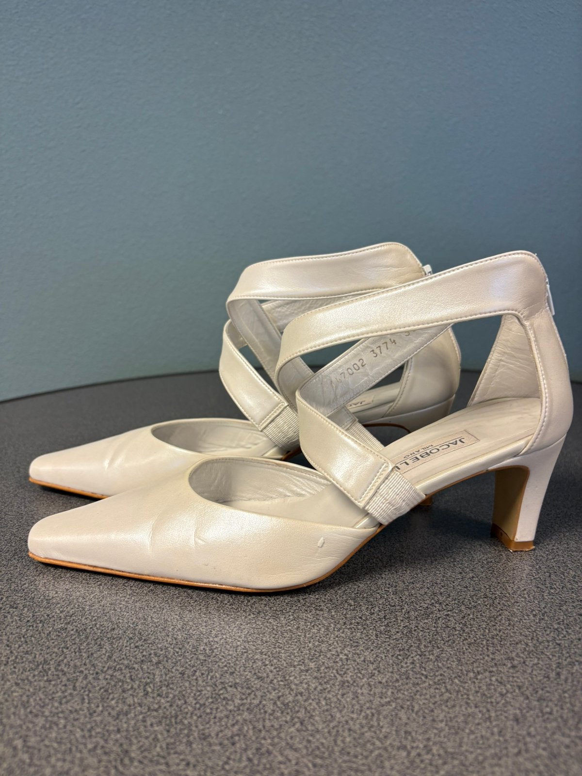 Trouwschoenen Jacobelli maat 38,5, Kleding | Dames, Pumps, Wit, Ophalen of Verzenden, Zo goed als nieuw