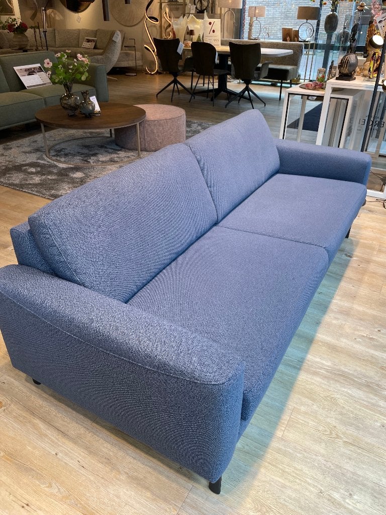 W.Schillig Alexx designbank 212 cm | Blauw | SALE €1195, Huis en Inrichting, Ophalen, Minder dan 75 cm, Stof, 200 tot 250 cm