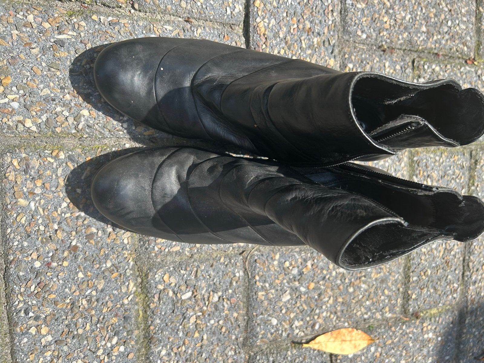 Zwarte Gabor enkellaarzen - Maat 6, Ophalen of Verzenden, Zo goed als nieuw, Zwart, Lage of Enkellaarzen