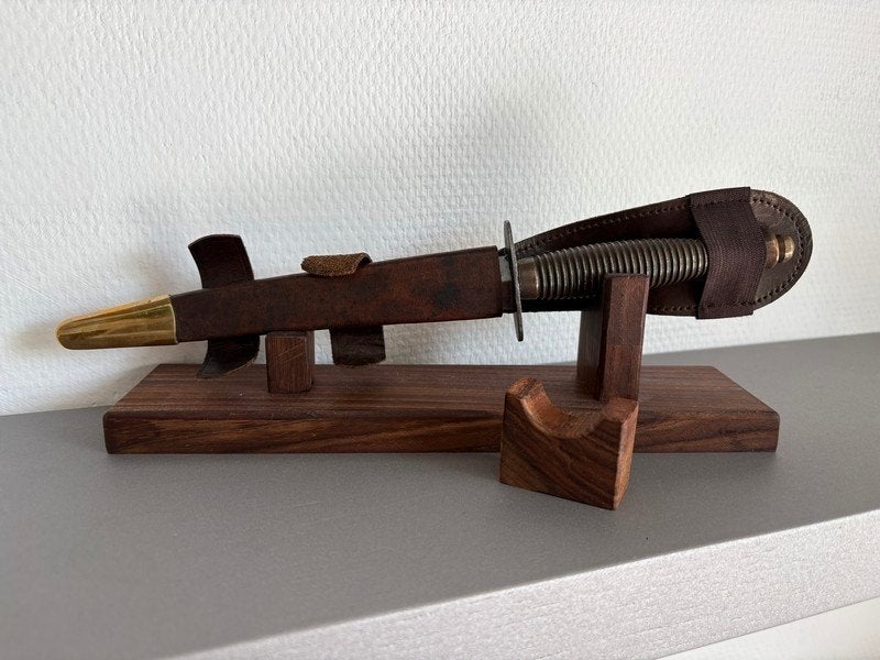 massief edel houten messenstandaard mes knife zakmes messen, Ophalen of Verzenden, Nieuw