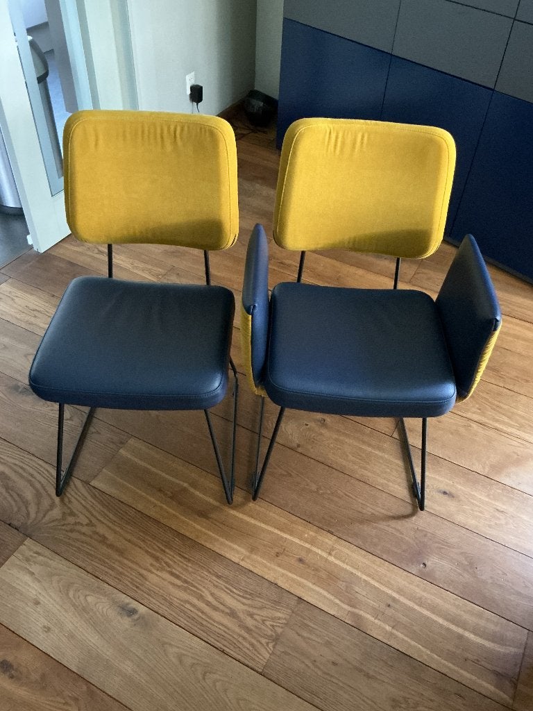 6 Enzo Luca eetkamerstoelen, Huis en Inrichting, Overige kleuren, Zo goed als nieuw, Stof, Vijf, Zes of meer stoelen