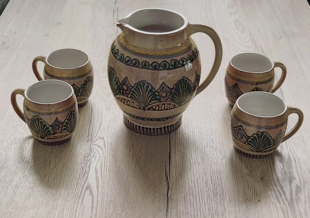 Vintage Studio Keramiek Set (5-delig.) 20e eeuw Kan-5 Pullen, Ophalen of Verzenden
