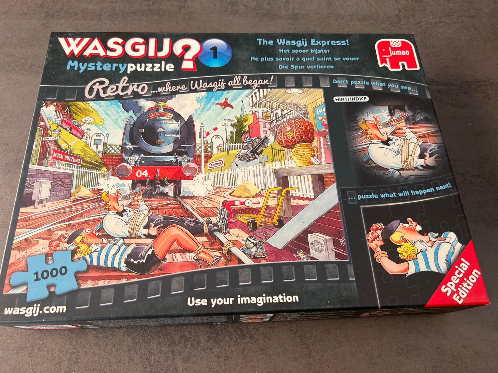 Wasgij  mystery puzzel 1000 stukjes de Wasgij express, Ophalen of Verzenden, 500 t/m 1500 stukjes, Zo goed als nieuw