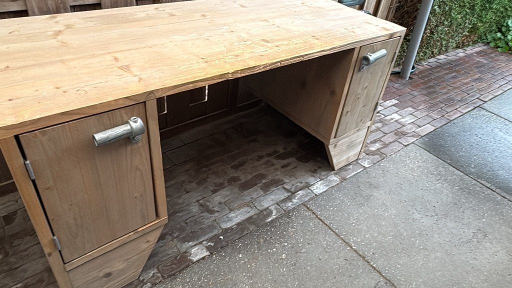 bureau steigerhout, Huis en Inrichting, Ophalen, 160 cm, Gebruikt, Hout