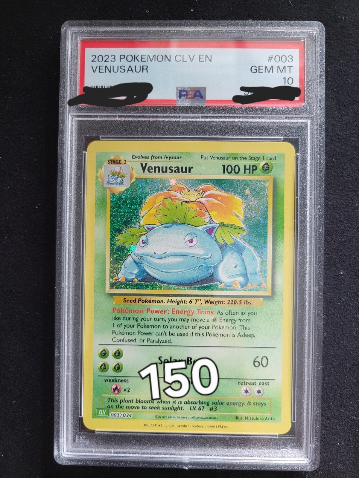 2 Pokémon Slabs: Venusaur PSA 10 & Unown PG 9, Ophalen of Verzenden, Zo goed als nieuw, Meerdere kaarten