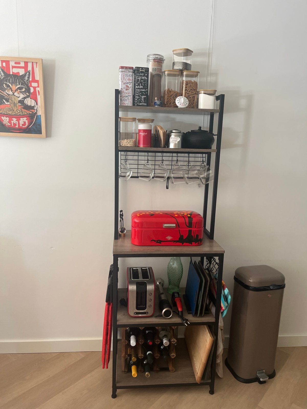 Prachtig keukenrek/apparatenrek met stekkerdoos, Ophalen, Zo goed als nieuw