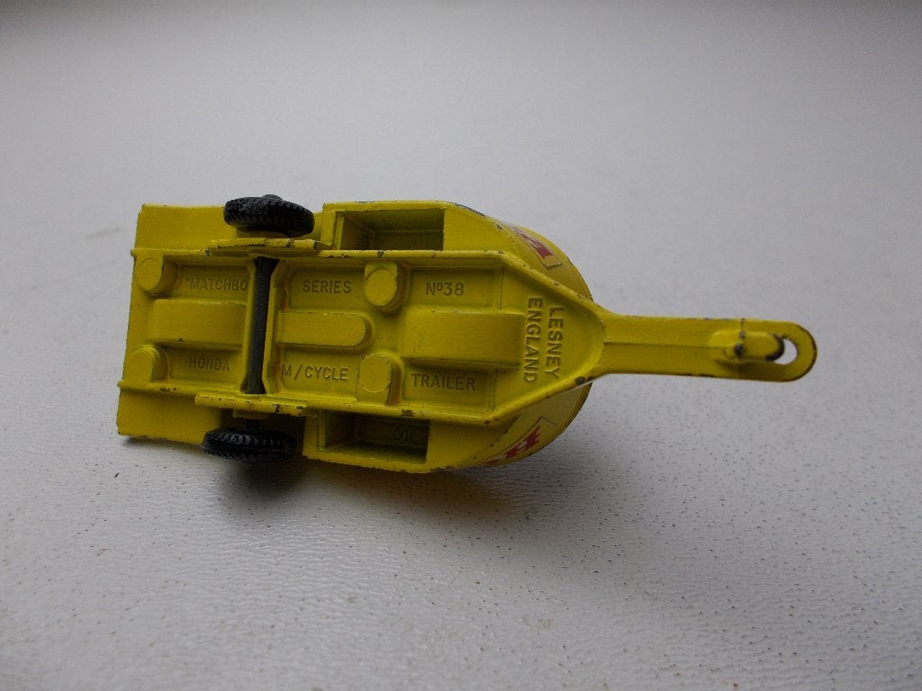 1967 Lesney Matchbox series Nr. 38 HONDA MOTORCYCLE +TRAILER, Ophalen of Verzenden, Zo goed als nieuw, Overige typen, Lesney