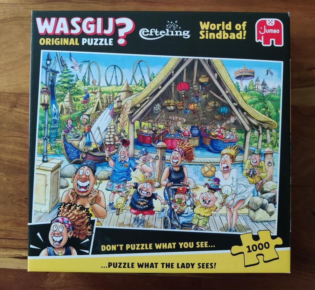 Wasgij? Efteling World of Sindbad 1000 stukjes puzzel, Ophalen of Verzenden, 500 t/m 1500 stukjes, Gebruikt, Legpuzzel