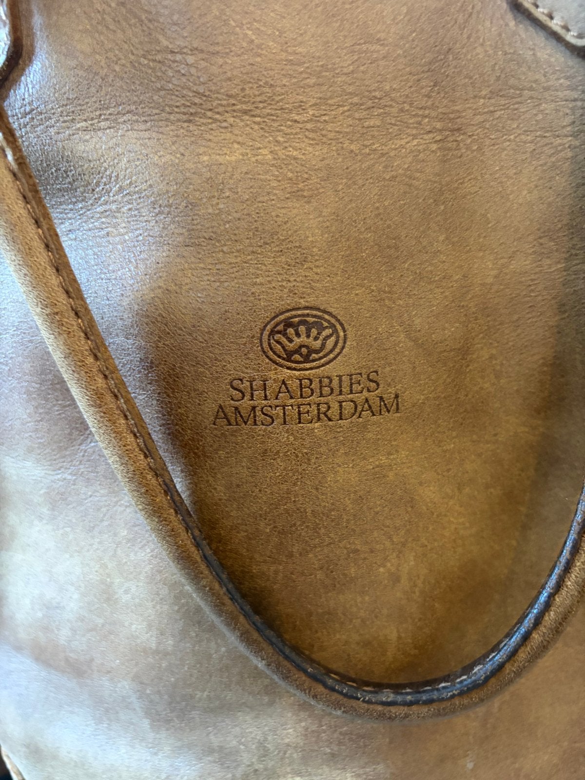 Shabbies Amsterdam Leren Tas - Bruin, Overige merken, Gebruikt, Bruin, Ophalen of Verzenden