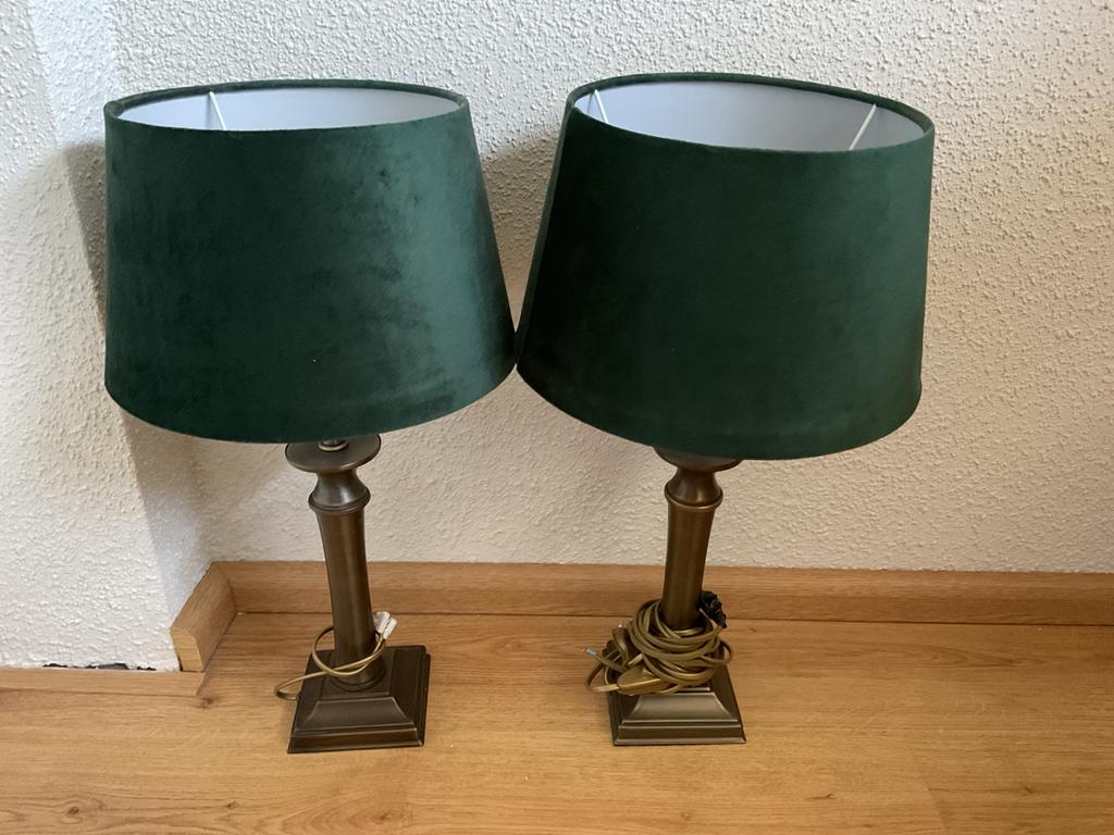 Schemerlampen met bronzen voet, Ophalen of Verzenden, Gebruikt, Metaal, Minder dan 50 cm