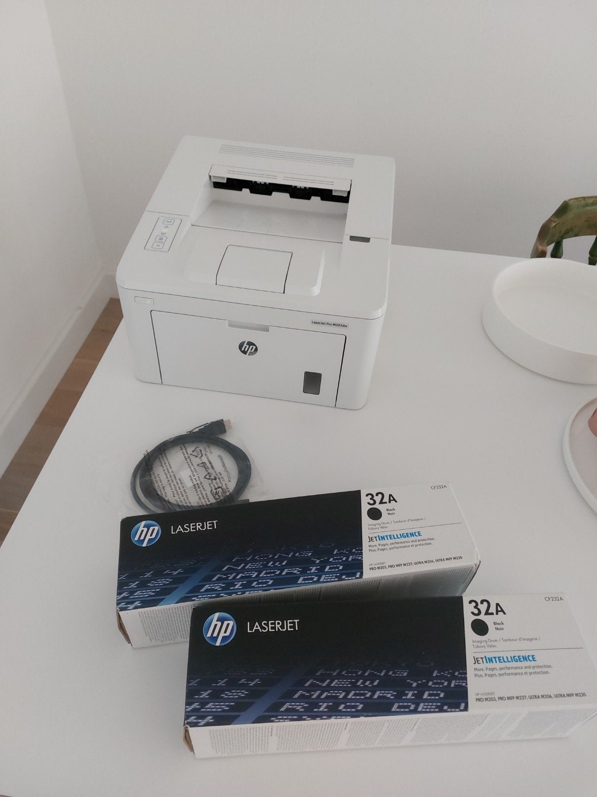 HP LaserJet Pro M203dw Laserprinter met extra toners, Computers en Software, Zwart-en-wit printen, Printer, Draadloos, Ophalen of Verzenden