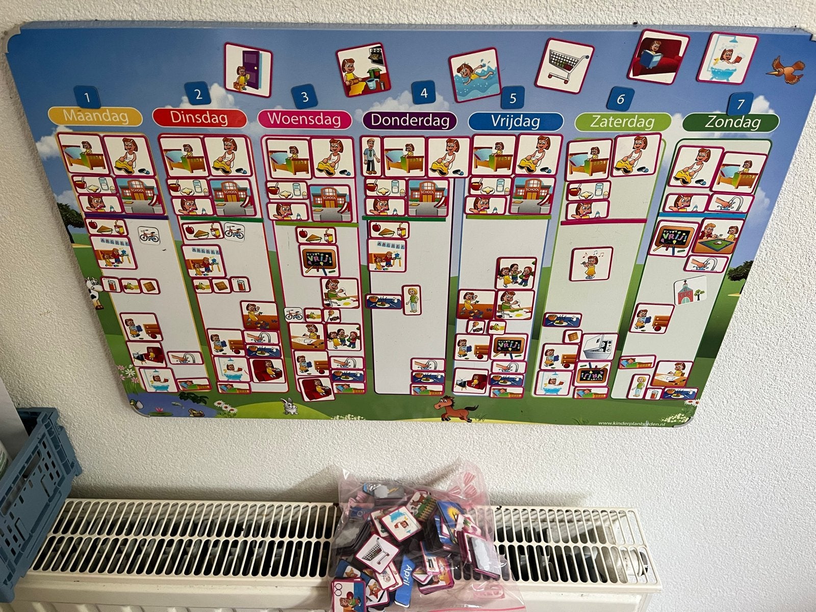 Magnetisch planbord voor kinderen - Dag/week indeling, Ophalen, Gebruikt, Ontdekken