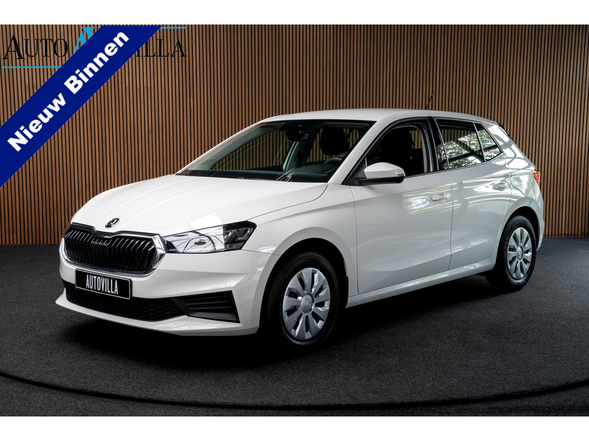 Skoda Fabia 1.0 Navi Airco Stoelverwarm. PDC Cruise Carplay, Auto's, Stof, Gebruikt, Wit, Origineel Nederlands