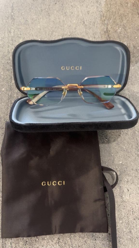 Gucci Bril - Zo goed als nieuw, Sieraden, Tassen en Uiterlijk, Zonnebrillen en Brillen | Heren, Overige merken, Blauw, Ophalen of Verzenden