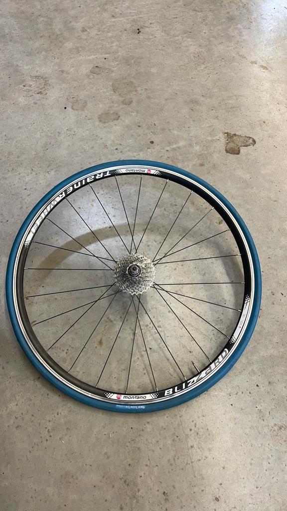 Achterwiel racefiets + shimano 105 11-speed cassette 11-28, Ophalen, Zo goed als nieuw, Racefiets, Band