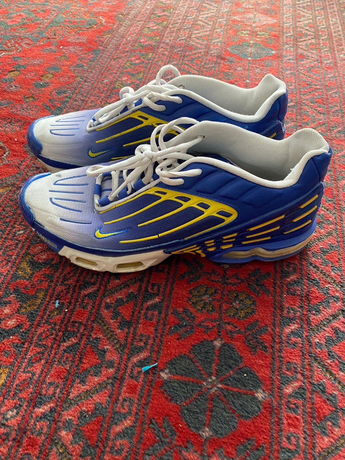 Nike Air Max Plus TN3 Blauw/Geel - Maat 44, Ophalen of Verzenden, Gedragen, Blauw, Sneakers of Gympen