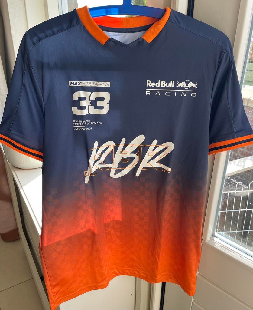 Red Bull Racing dames shirt – Max Verstappen – maat M, Ophalen, Zo goed als nieuw, Blauw, Korte mouw