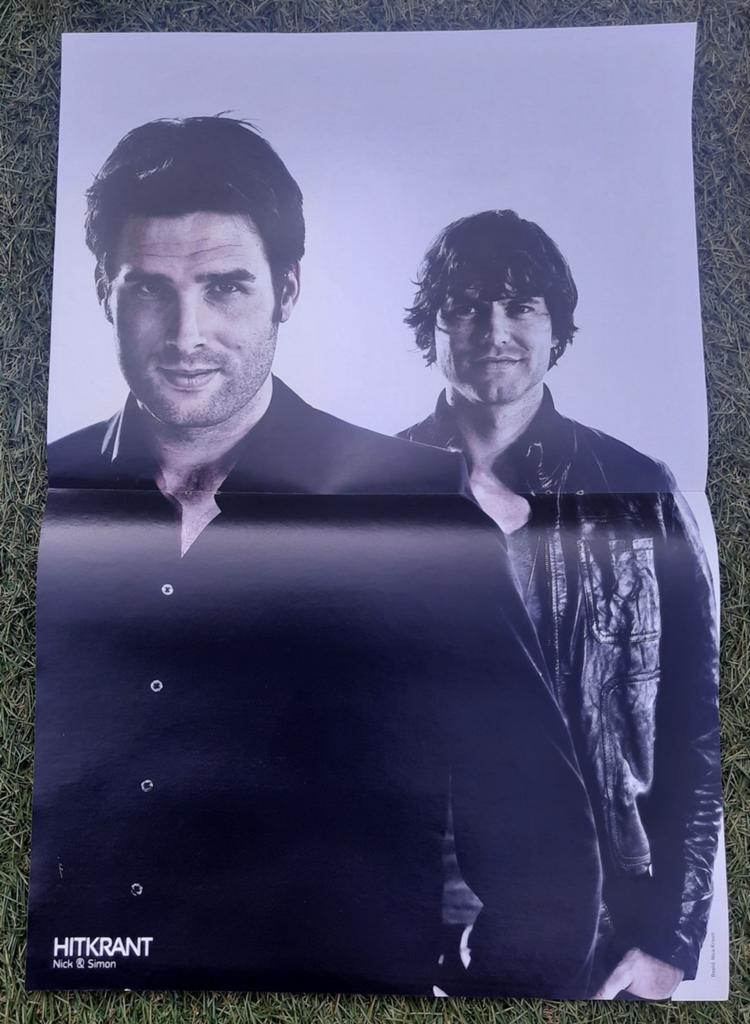 Poster 2x A4 Hitkrant 2011 Nick & Simon / Jan Smit  Kees Tol, Verzamelen, Ophalen of Verzenden, Gebruikt, A1 t/m A3, Muziek