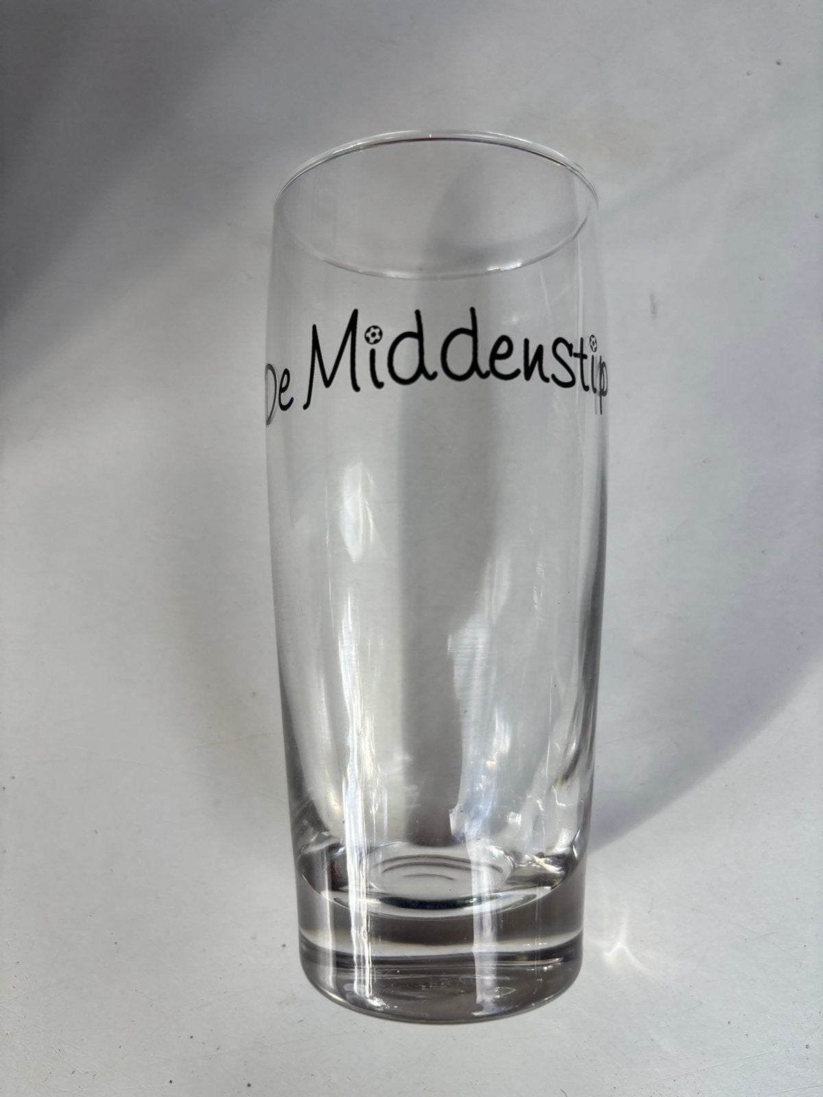 De middenstip Epe 12 bierglazen fluitje nieuw, Ophalen of Verzenden, Zo goed als nieuw, Bierglas