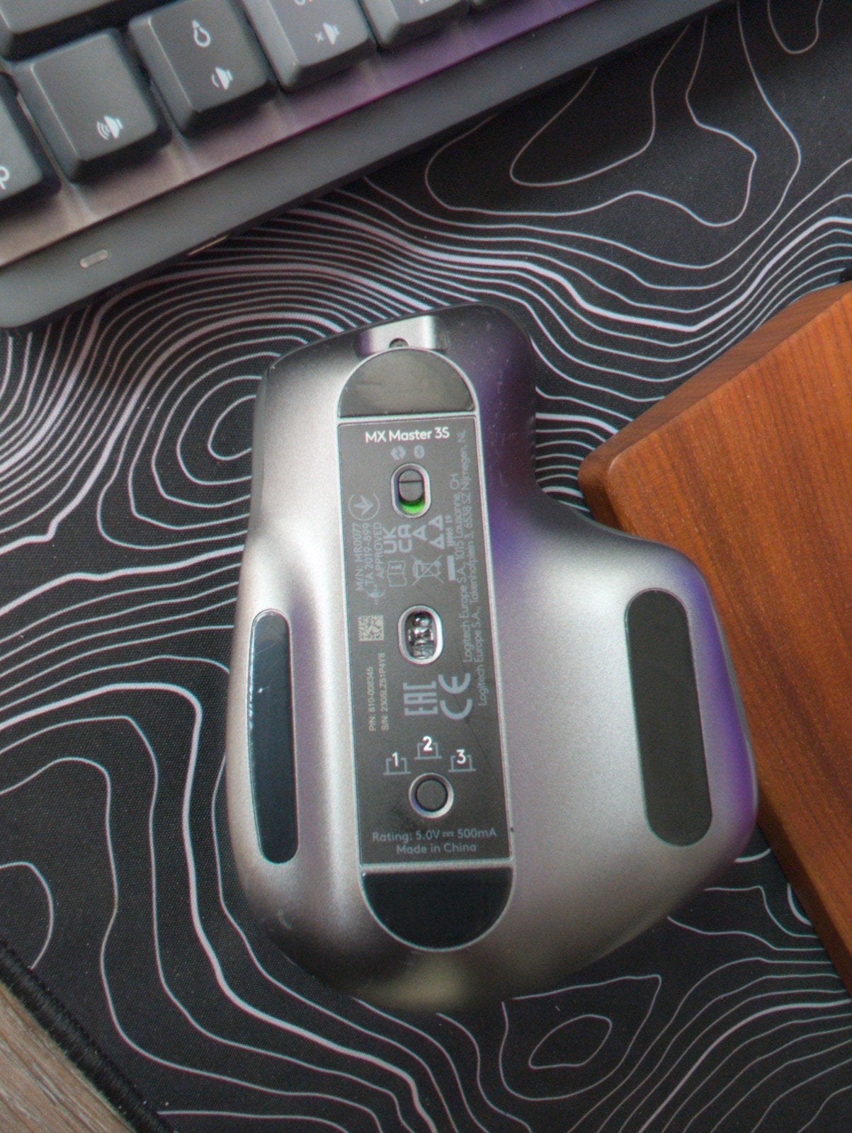 Logitech MX Master 3S Draadloze Muis - Zo goed als nieuw, Rechtshandig, Muis, Ergonomisch, Logitech