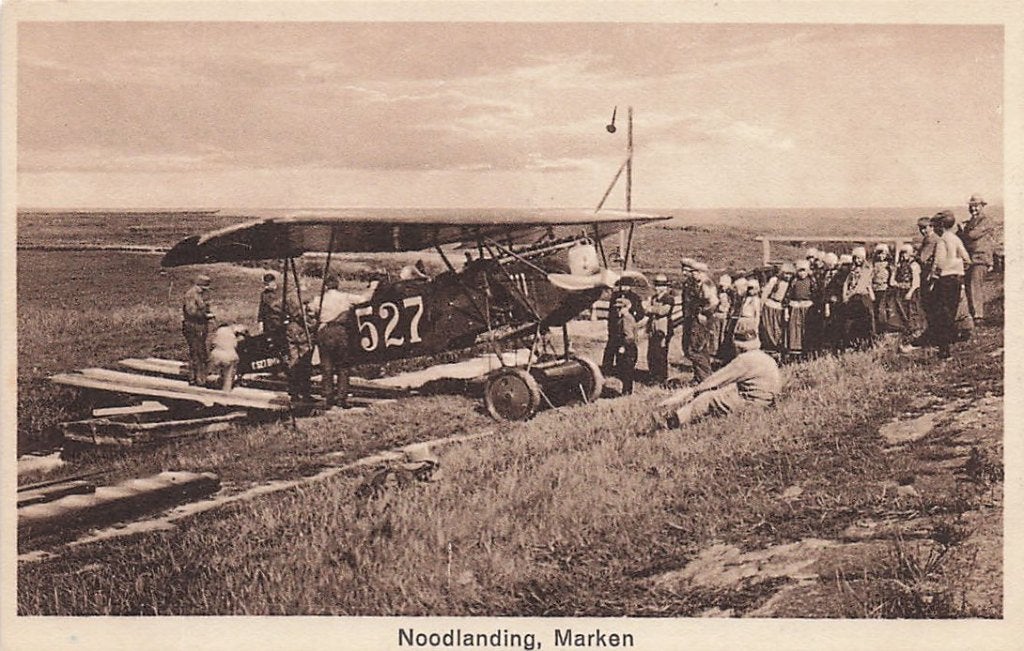 AN026 Marken noodlanding vliegtuig luchtvaart jaren 1929, Verzenden, 1920 tot 1940, Ongelopen, Noord-Holland