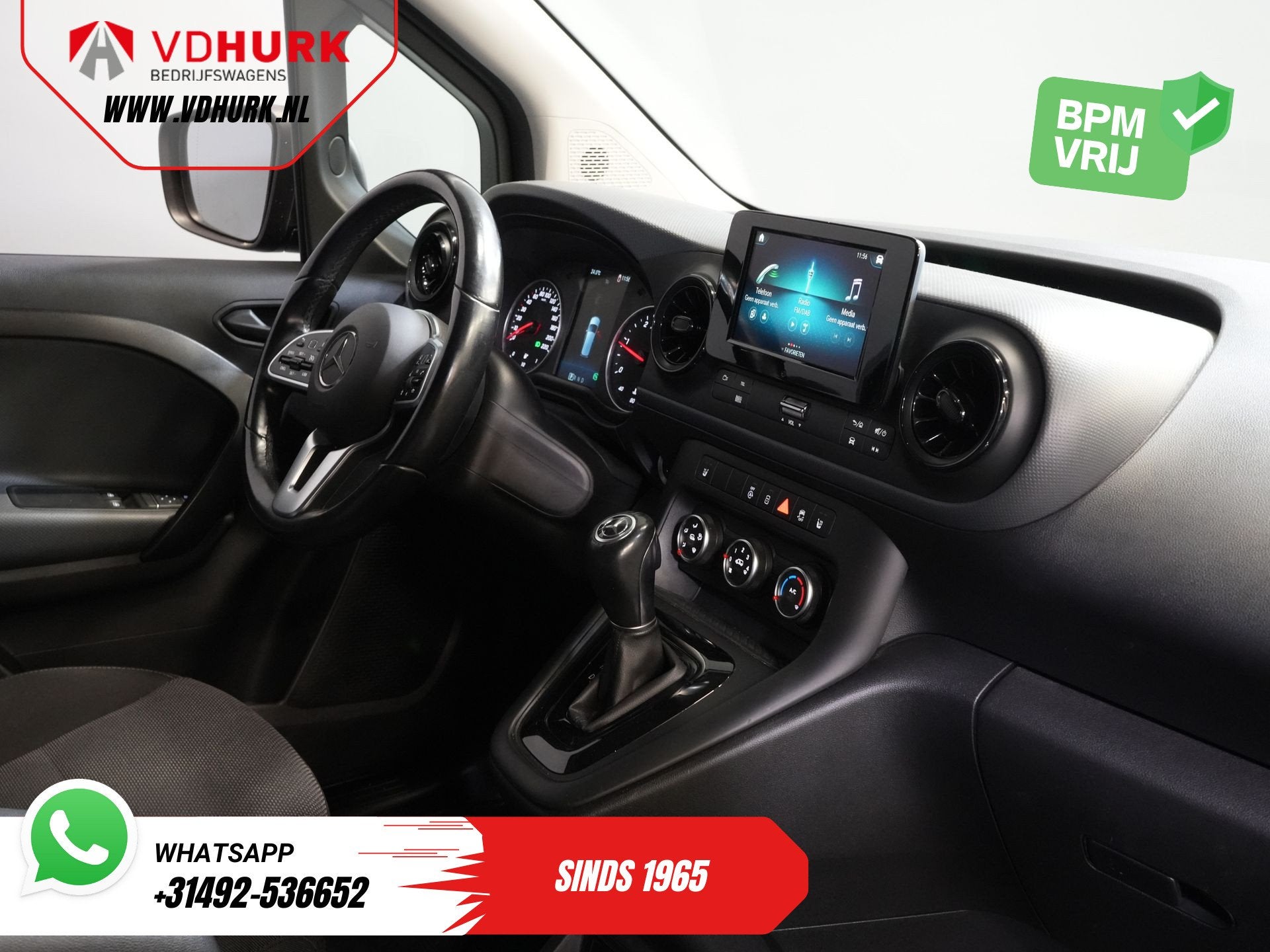 Mercedes-Benz Citan 110 CDI Aut. Carplay/ Stoelverw/ Cruise/, Auto's, Bestelauto's, Stof, Gebruikt, 4 cilinders, Zwart