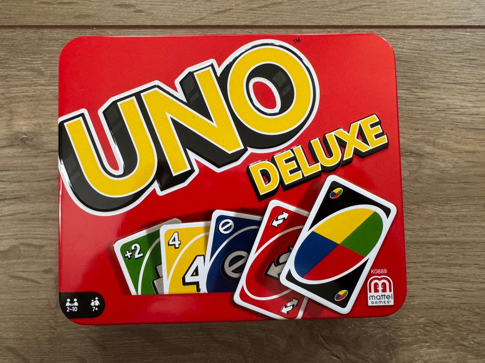 Nieuw Uno Deluxe in metalen doosje, Vijf spelers of meer, Ophalen of Verzenden, Nieuw