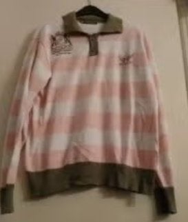 Cipo & BAXX Polo Golf Trui Pullover Strepen Wit Roze XL, Ophalen of Verzenden, Zo goed als nieuw, Maat 56/58 (XL), Roze