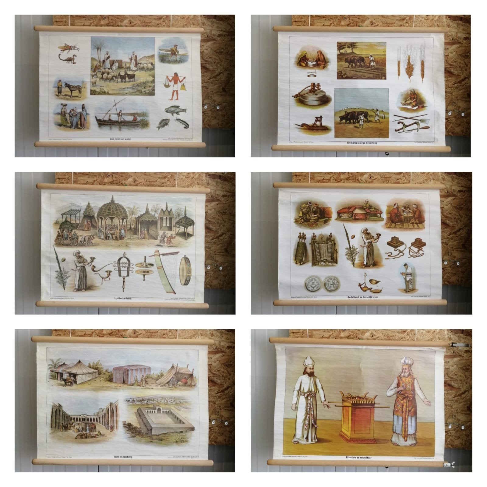 Diverse Schoolplaten (van Lummels Bijbelse Schoolplaten), Antiek en Kunst, Antiek | Schoolplaten, Ophalen of Verzenden, Geschiedenis