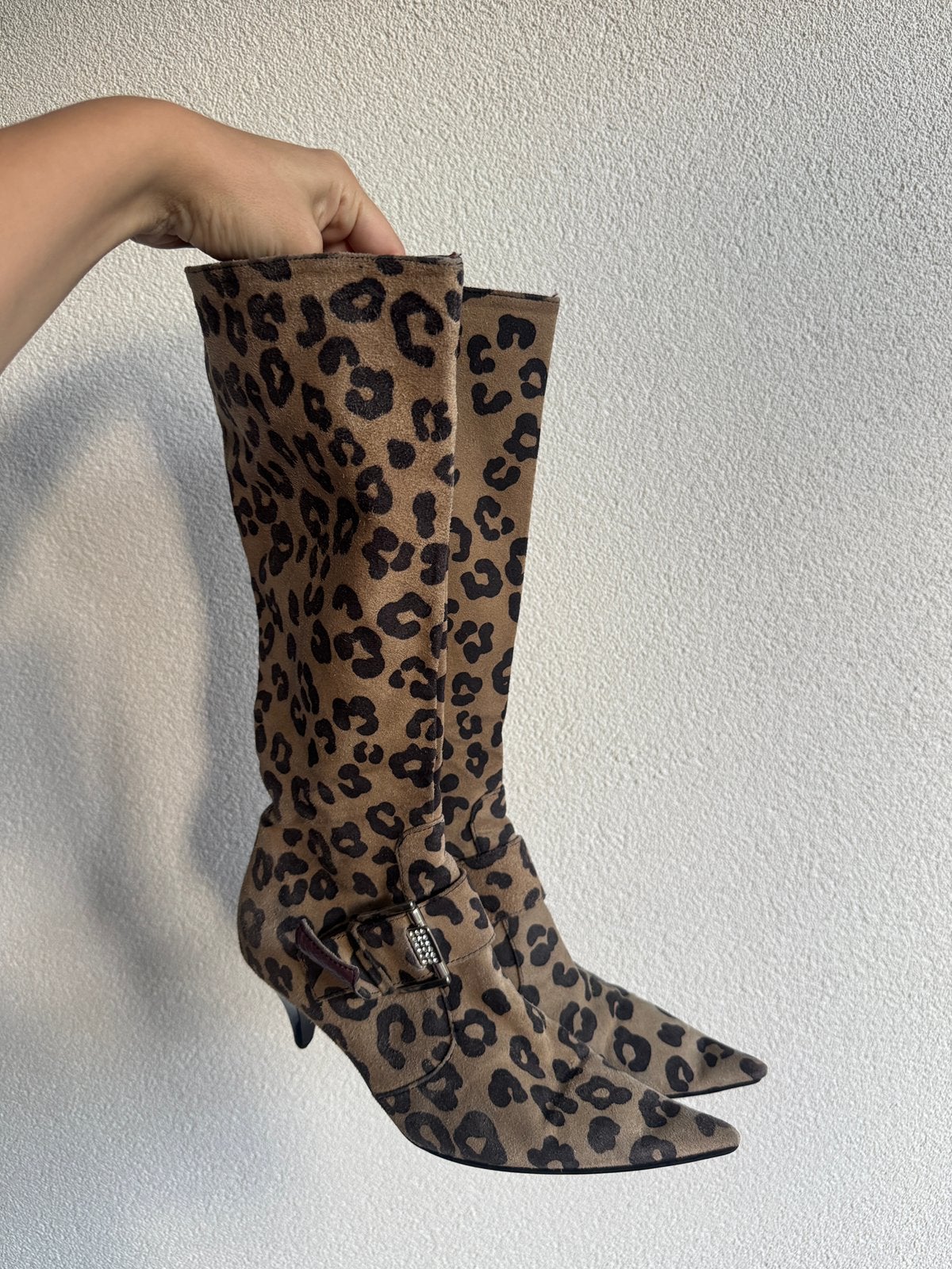Vintage luipaard print leren laarzen met gesp, Kleding | Dames, Vintage, Hoge laarzen, Bruin, Vintage