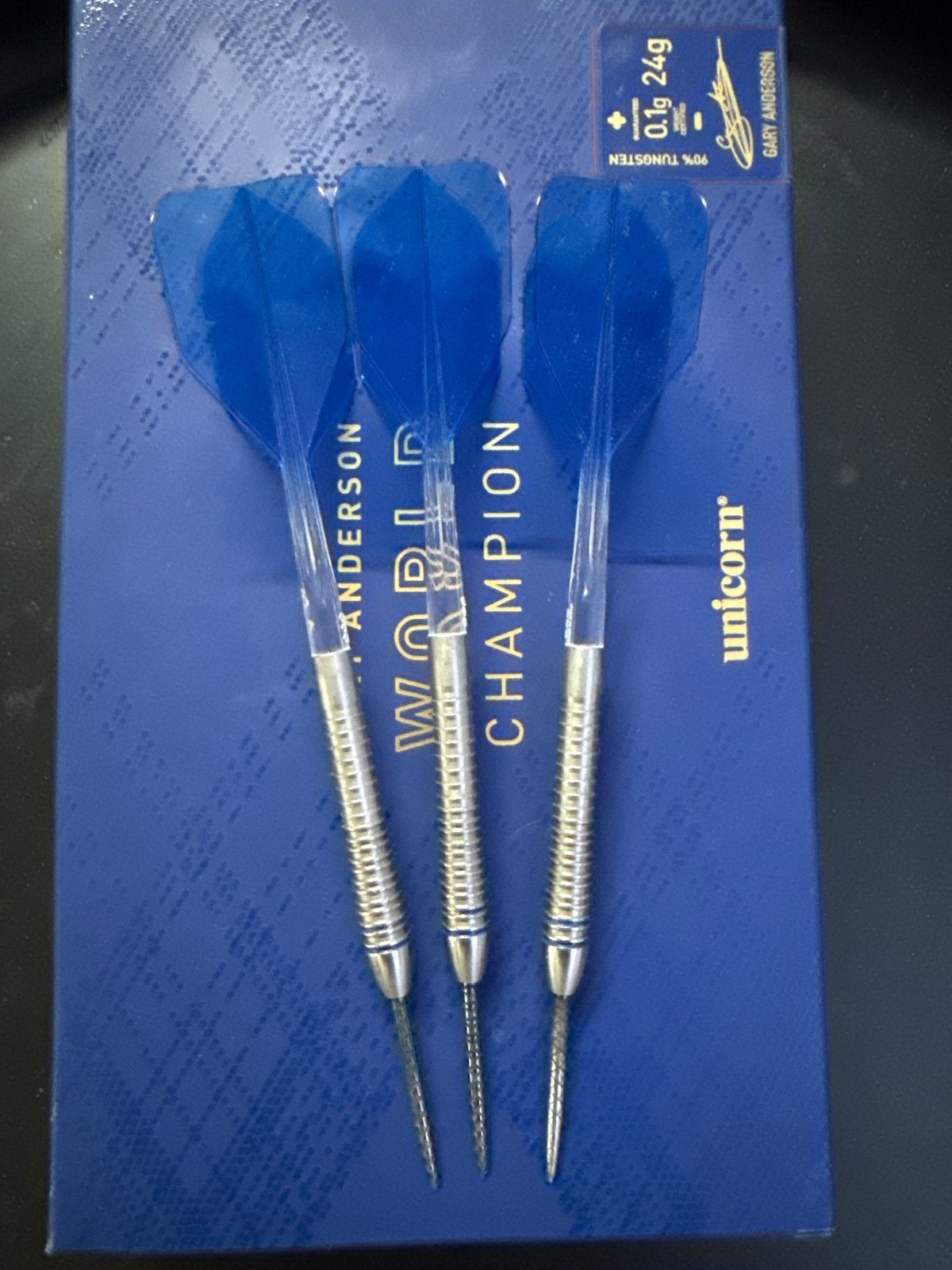 Unicorn Gary Anderson phase 6 World Champion Darts 24g, Sport en Fitness, Darts, Ophalen of Verzenden, Gebruikt, Pijlen