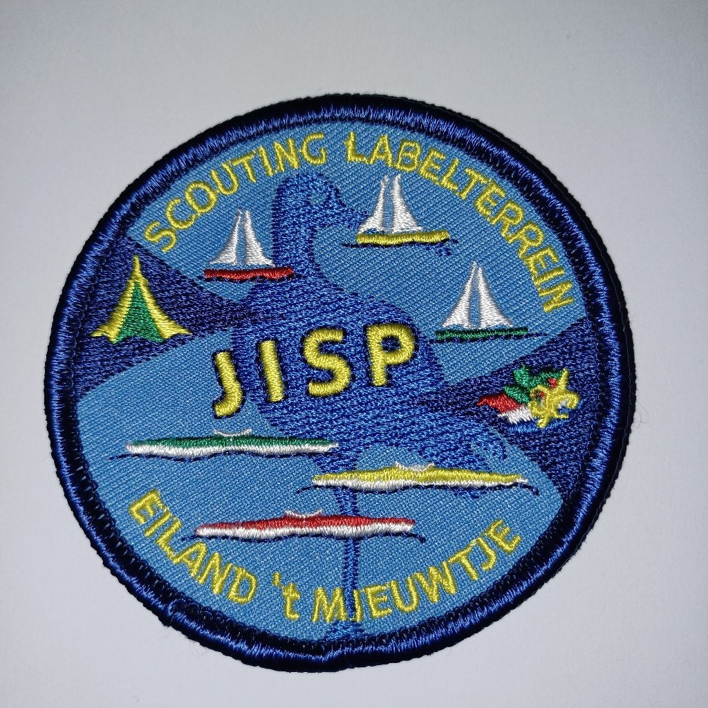 Scouting Labelterrein Jisp eiland ’t mieuwtje, Verzenden, Nieuw, Embleem, Speld of Insigne