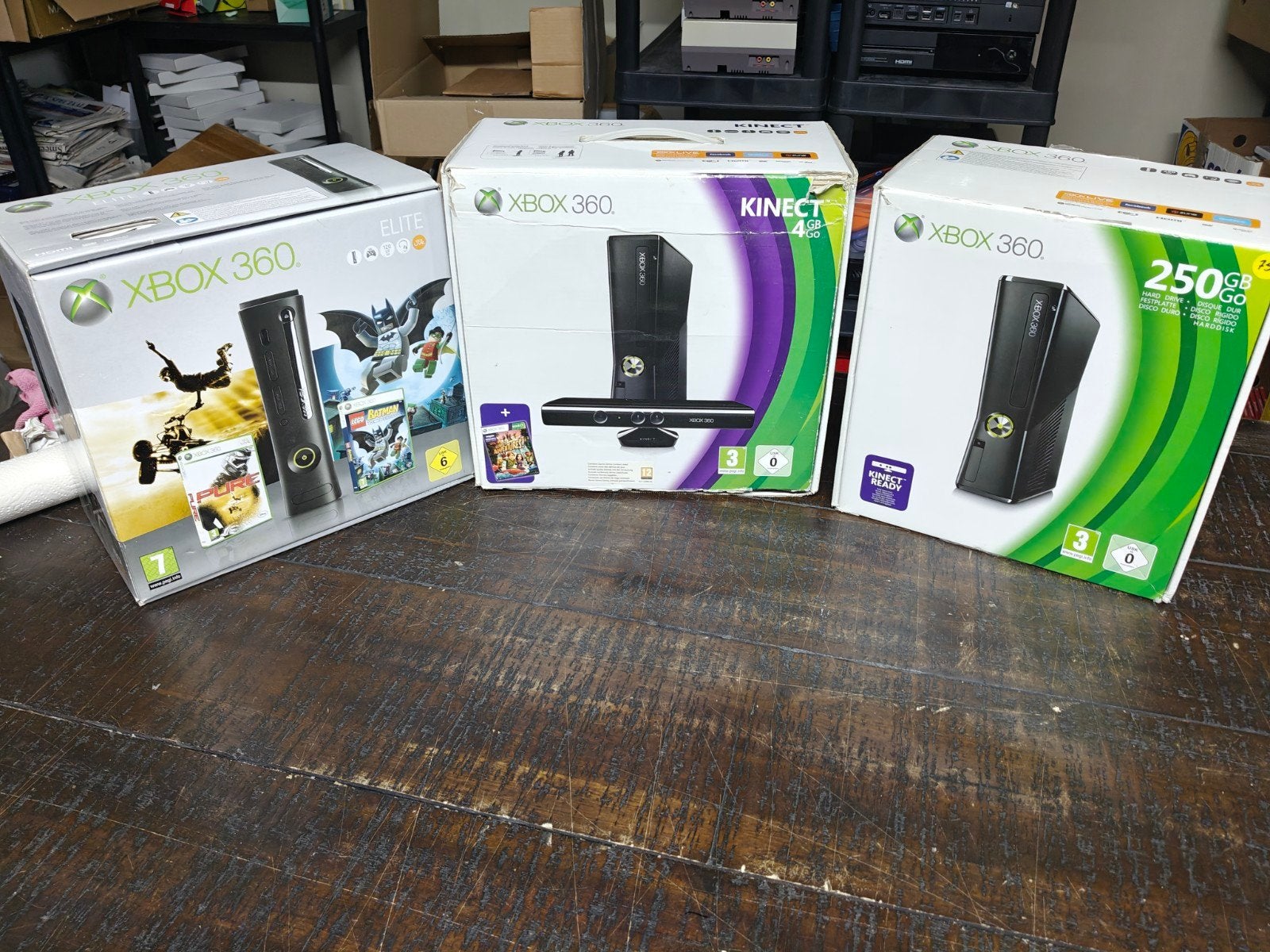3x Xbox 360 Console In Doos Elite en Slim, Spelcomputers en Games, Spelcomputers | Xbox 360, ., Ophalen of Verzenden, Zo goed als nieuw
