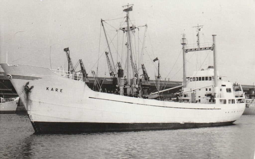 Zweeds m.s. Kare, Ophalen of Verzenden, Zo goed als nieuw, Kaart, Foto of Prent