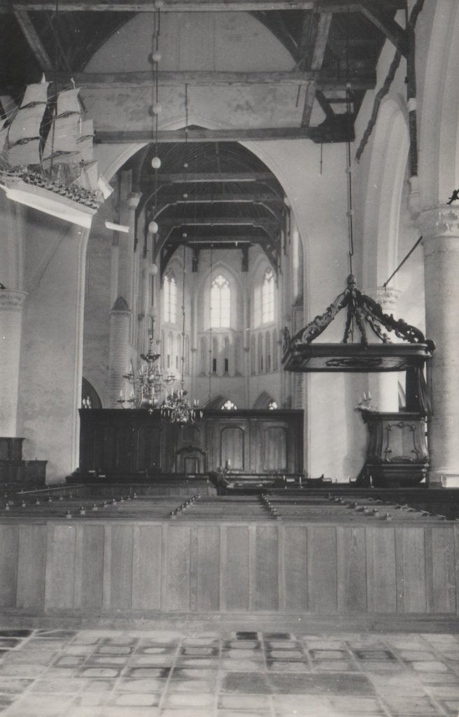 BROUWERSHAVEN Ned. Herv. Kerk Interieur, Verzenden, 1960 tot 1980, Gelopen, Zeeland