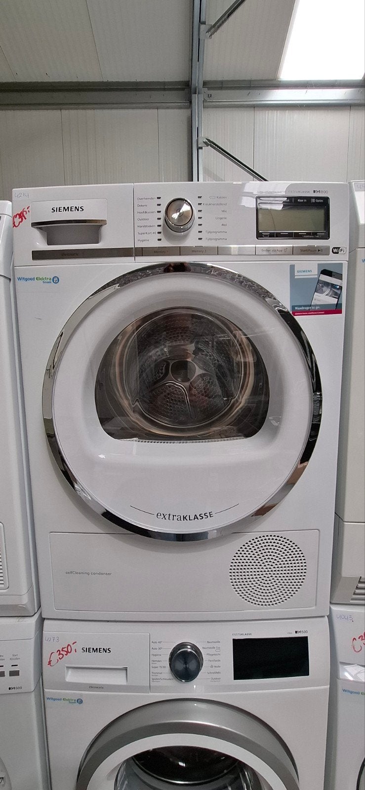 Siemens IQ800 warmtepompdroger, 3 maand garantie 4214, Witgoed en Apparatuur, Ophalen, Minder dan 85 cm, 8 tot 10 kg, Refurbished