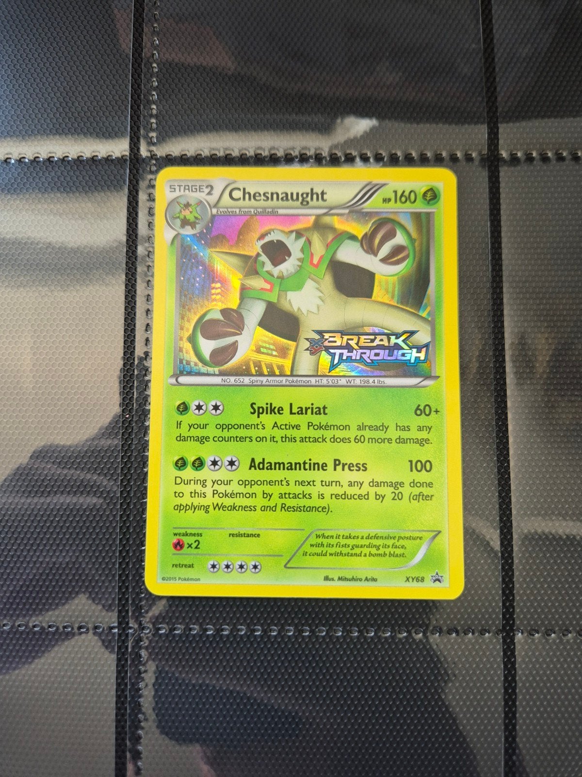 Chesnaught BREAKthrough Promo Mint Pokémon Kaart XY68, Ophalen of Verzenden, Nieuw, Losse kaart, Foil