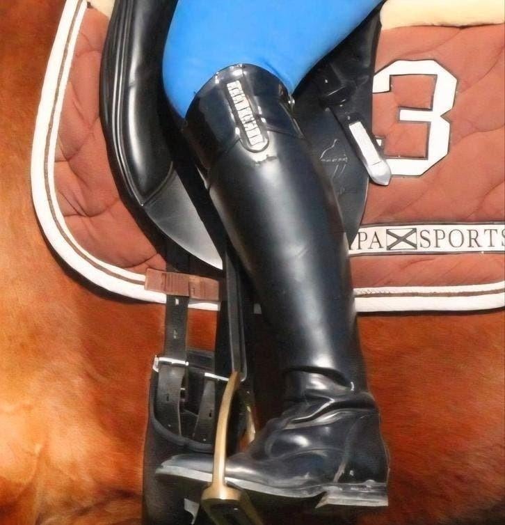Derby Softjumpers rijlaarzen lak bling swarovski, Ophalen of Verzenden, Gebruikt, Dames, Schoeisel