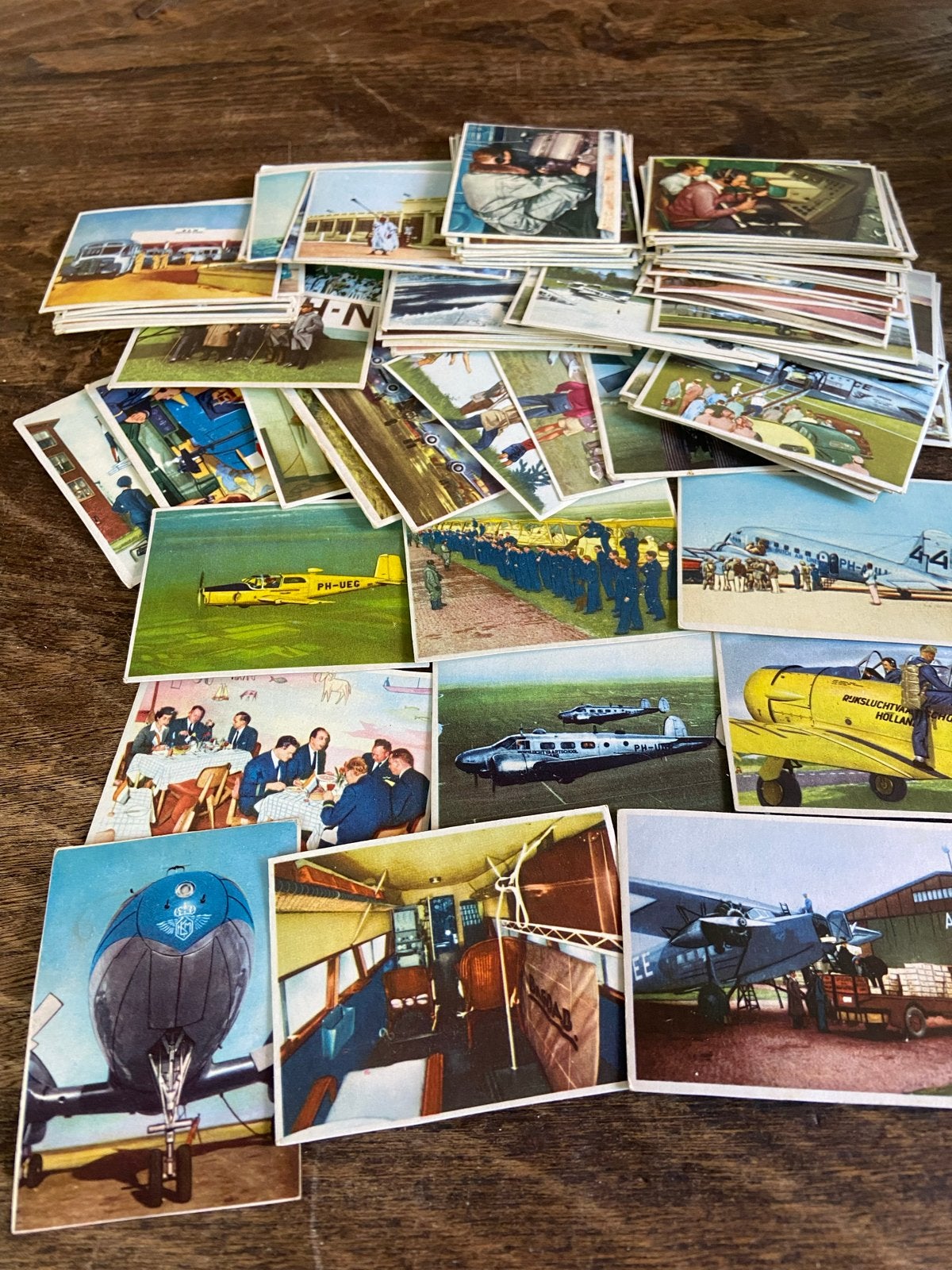 Vintage sigarettenplaatjes luchtvaart, Gebruikt, Ophalen of Verzenden, Voor 1940, Prent