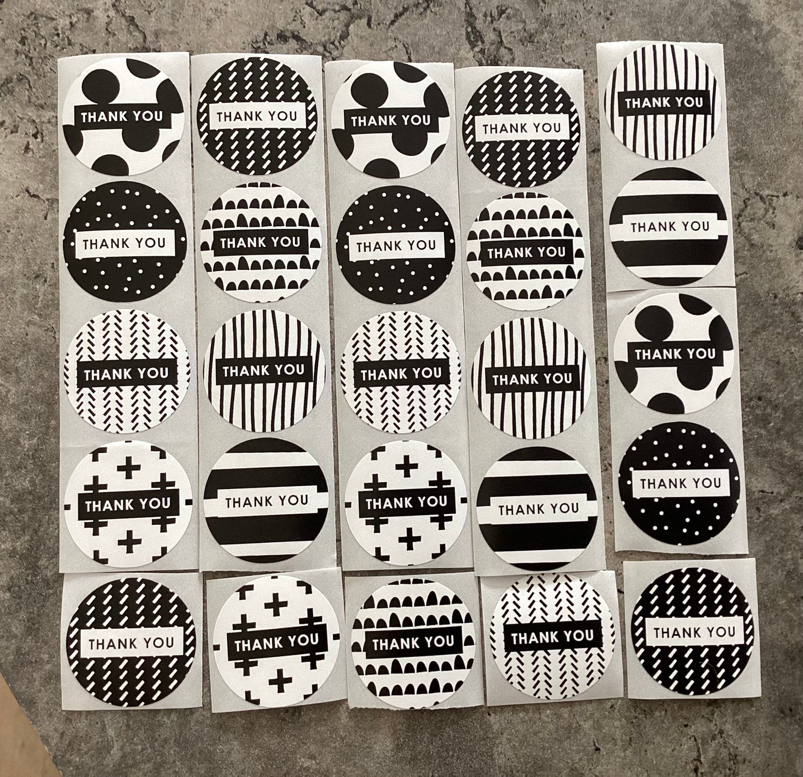 25x sticker thank you, Hobby en Vrije tijd, Ophalen of Verzenden, Nieuw, Sticker