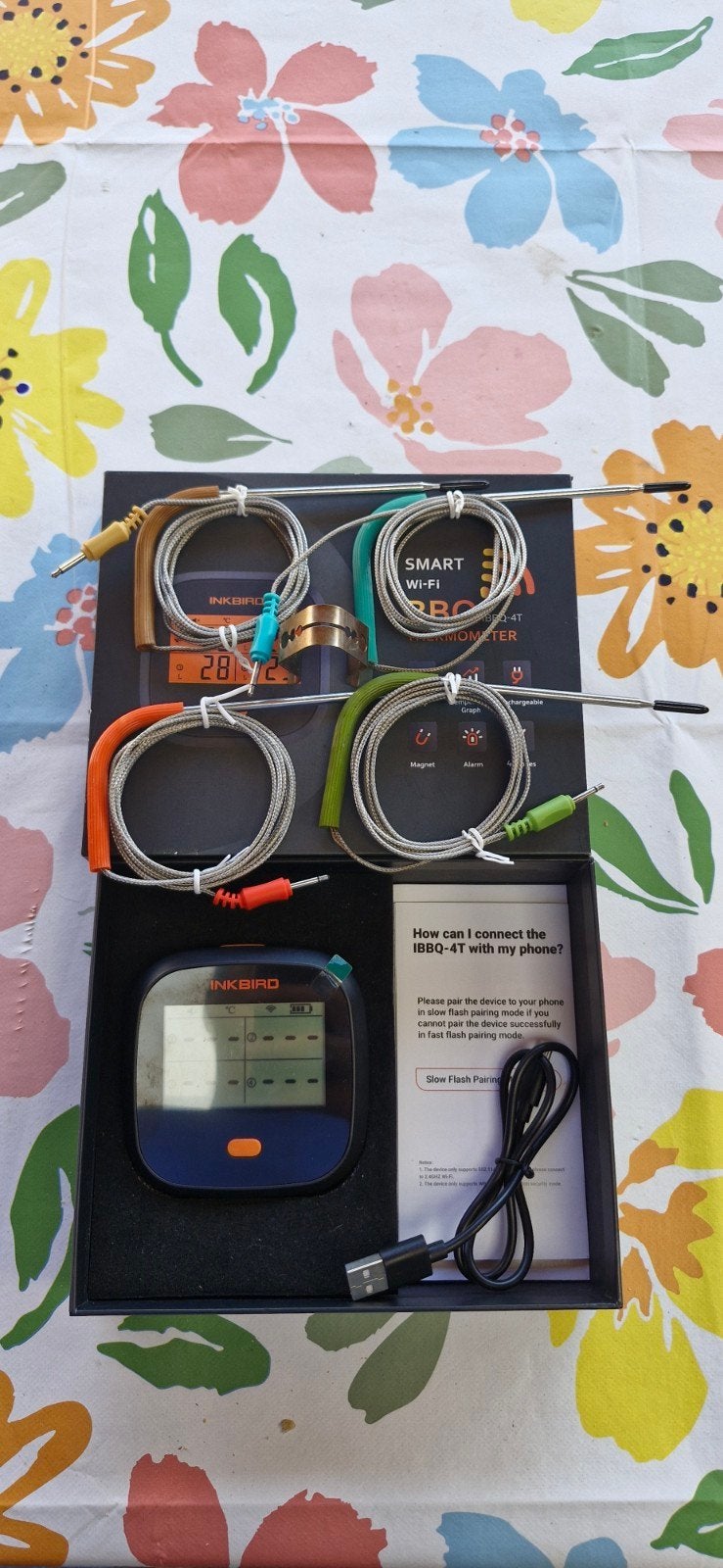 Inkbird IBBQ-4T Smart BBQ Thermometer met 4 probes, Tuin en Terras, Barbecue-accessoires, Zo goed als nieuw, Ophalen of Verzenden
