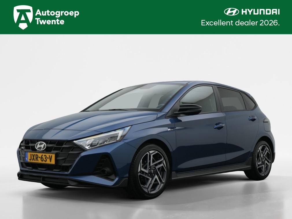 Hyundai i20 1.2 N Line | Navigatie | Private lease 429 p.m., Keurmerk '100% Onderhouden', 12 maanden, Gebruikt, Zwart