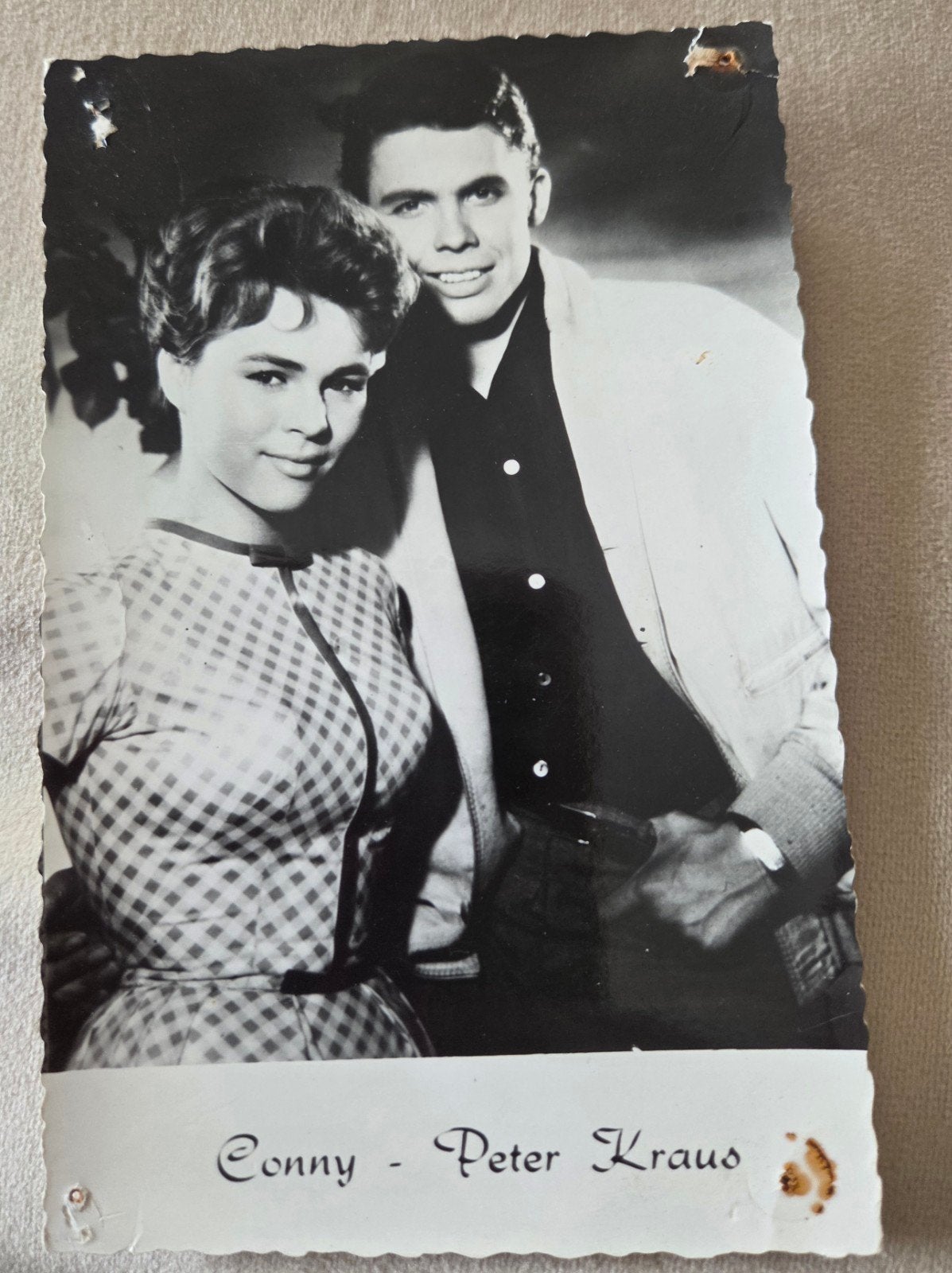 Conny Froboess en Peter Kraus, Verzamelen, Verzenden, 1940 tot 1960, Ongelopen, Sterren en Beroemdheden