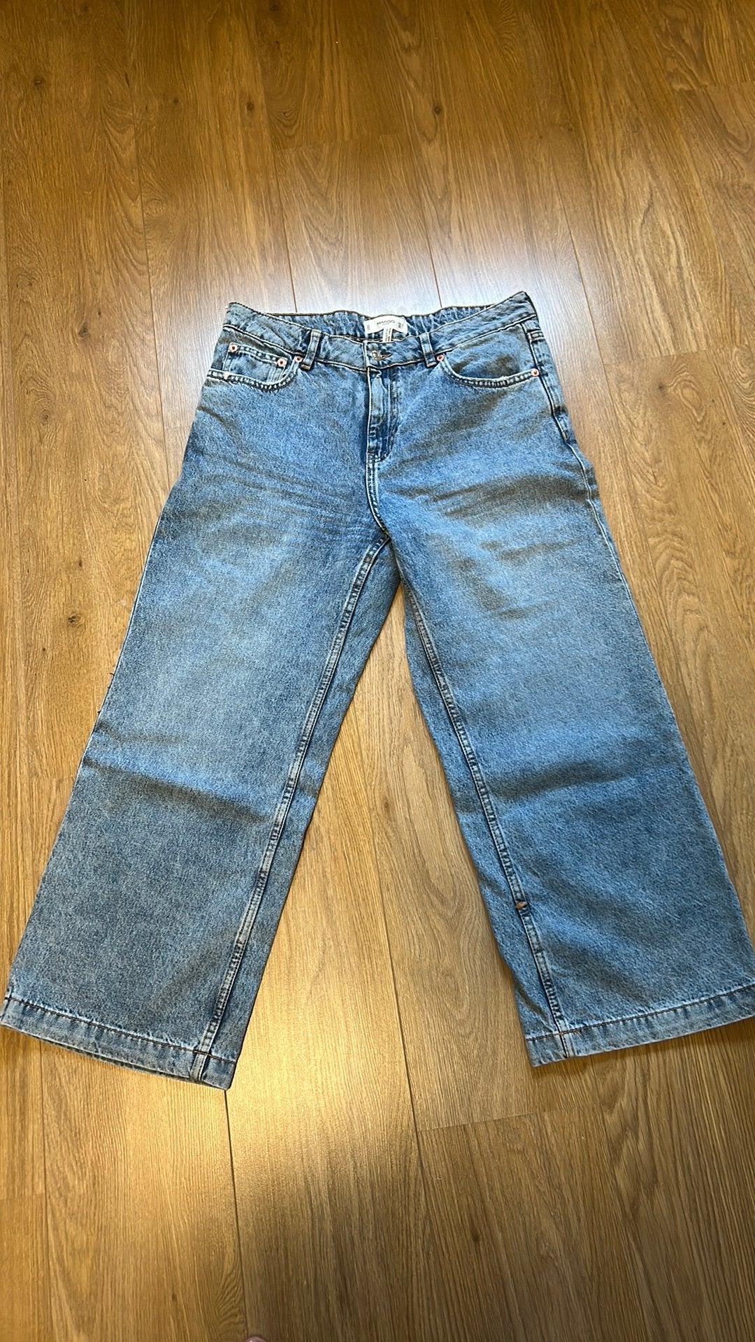 Dames spijkerbroek Mango Culotte maat 40, Ophalen of Verzenden, Zo goed als nieuw, Blauw, W30 - W32 (confectie 38/40)