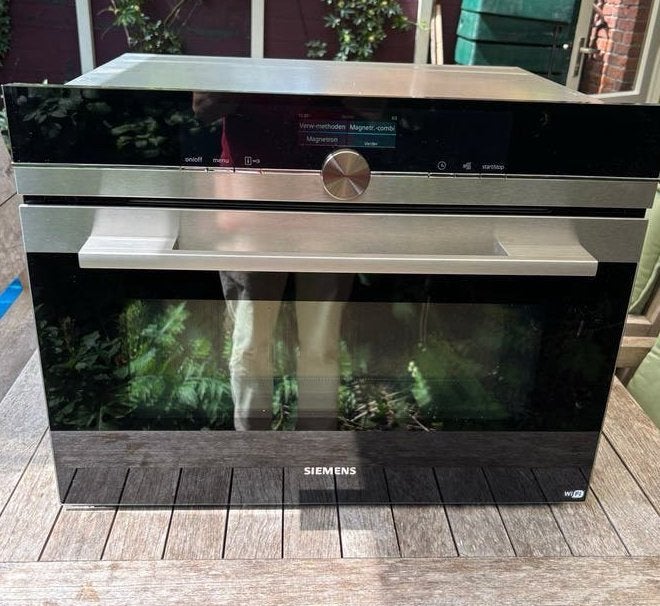 Siemens iQ700 combi oven magnatron met pyrolyse en wifi, Ophalen, 45 tot 50 cm, Siemens, Inbouw