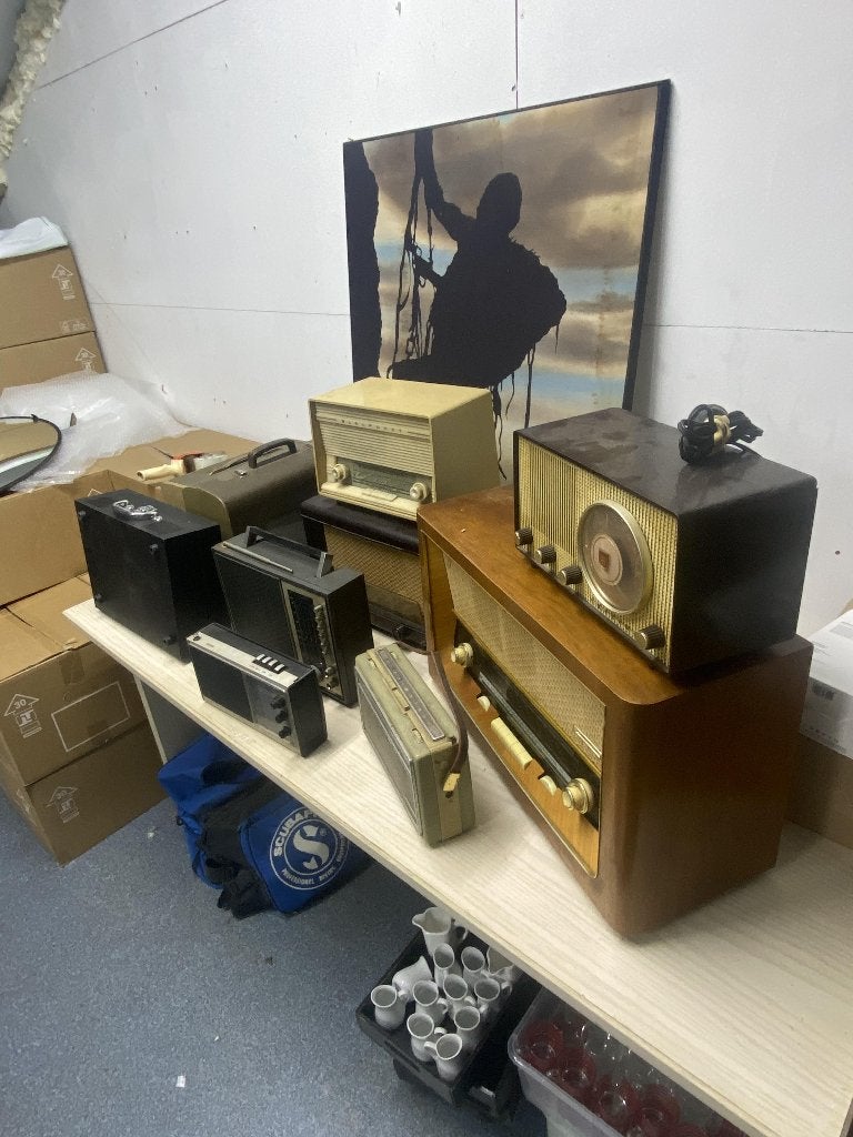 Partij vintage radio's - grammofoons, Antiek en Kunst, Antiek | Tv's en Audio, Ophalen