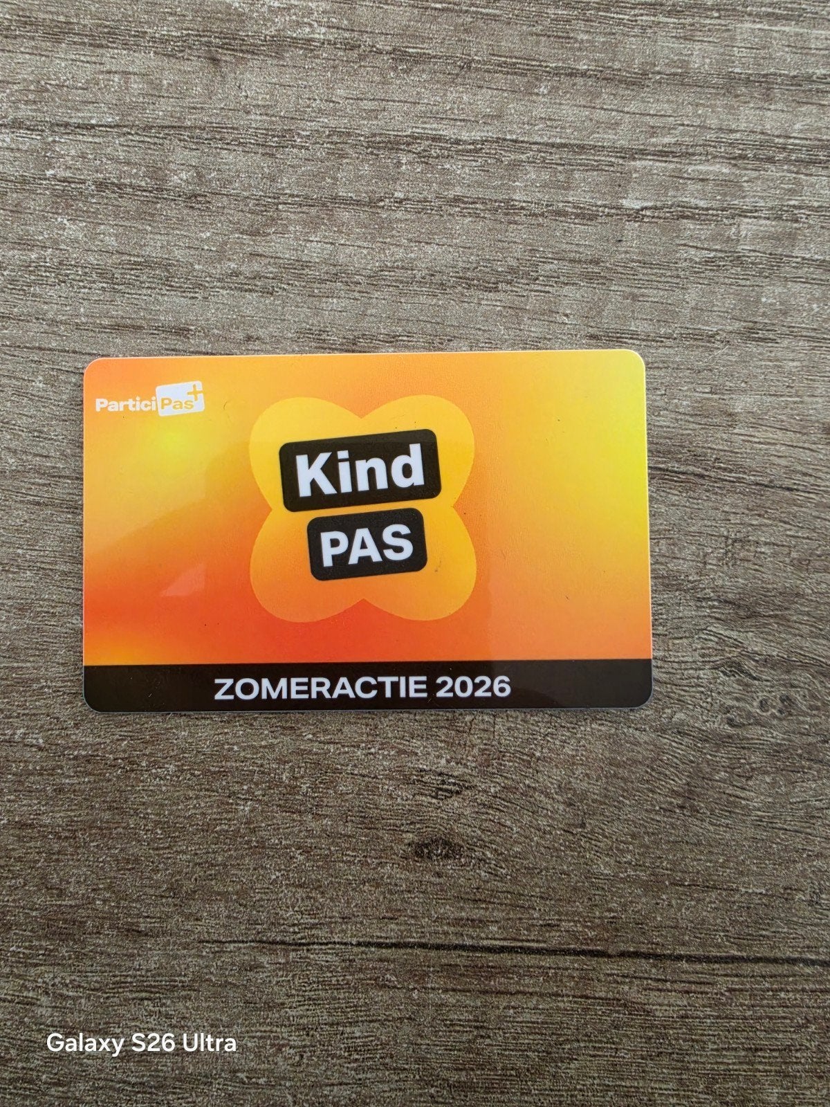 5x Kindpas ParticiPas Zomeractie 2026 – €100 saldo per pas, Eén persoon