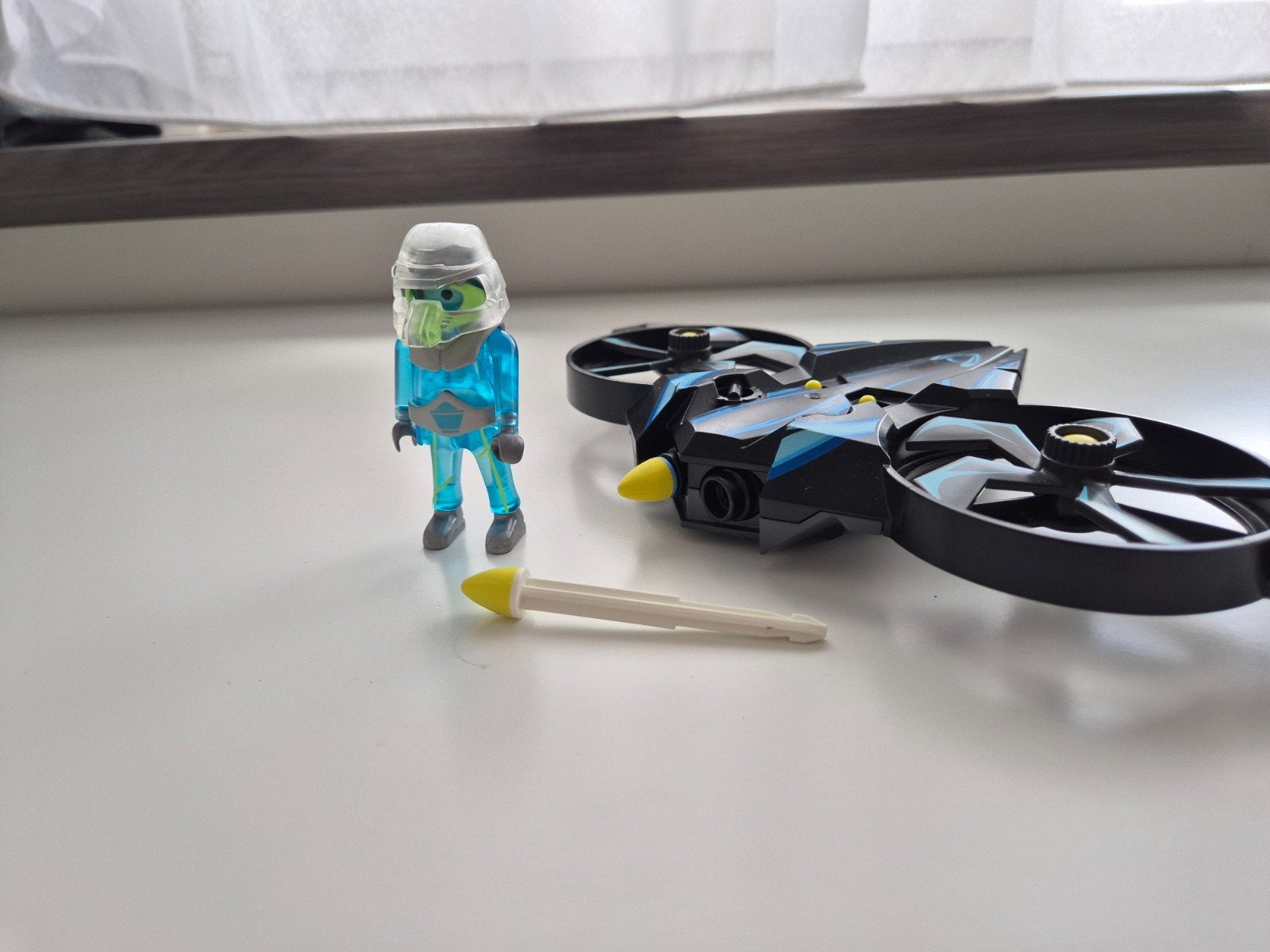 Vliegend Voertuig met Alien Bestuurder Speelset, Ophalen of Verzenden, Gebruikt