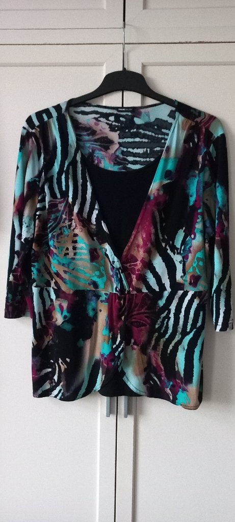 Frank Walder crossover top maat 44 zgan, Kleding | Dames, Meerkleurig, Maat 42/44 (L), Ophalen of Verzenden, Zo goed als nieuw