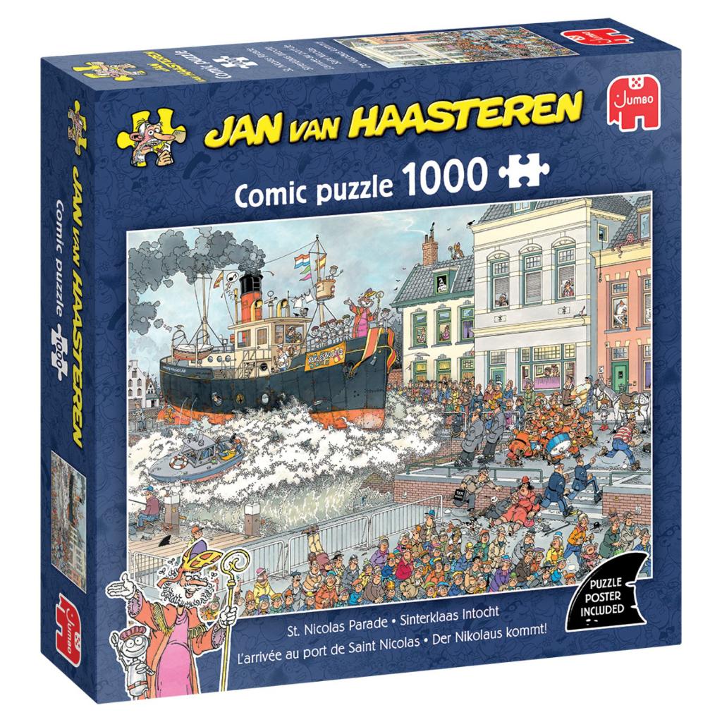 Jan van Haasteren: Sinterklaas Intocht 1000 stukjes, Hobby en Vrije tijd, Denksport en Puzzels, Ophalen of Verzenden, 500 t/m 1500 stukjes